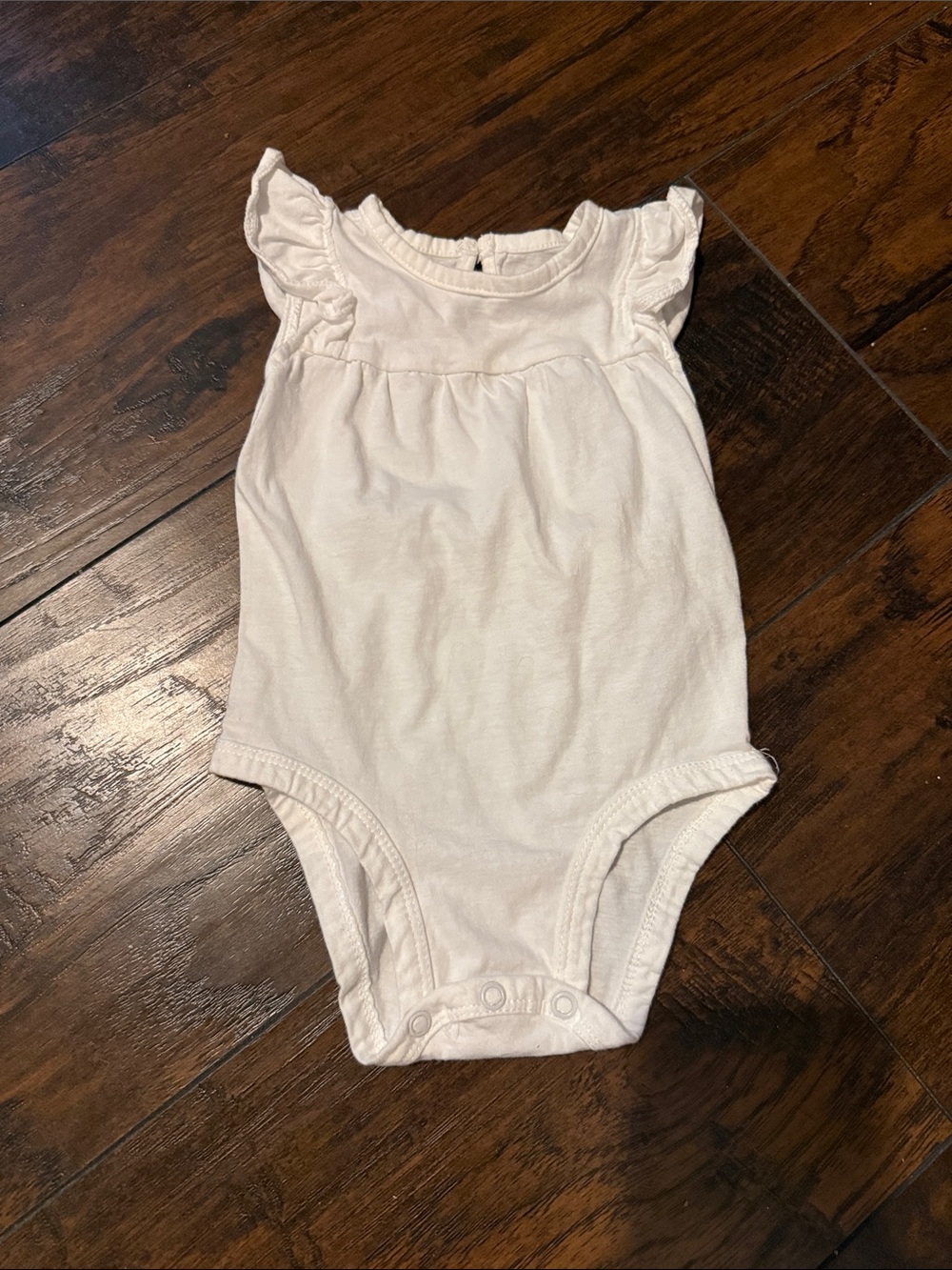 White shirt with ruffles Onesie Shirt